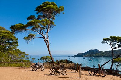 Vélos sur l'île de Porquerolles