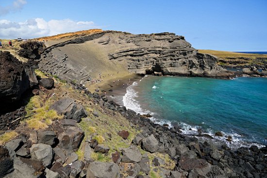 Green sand beach