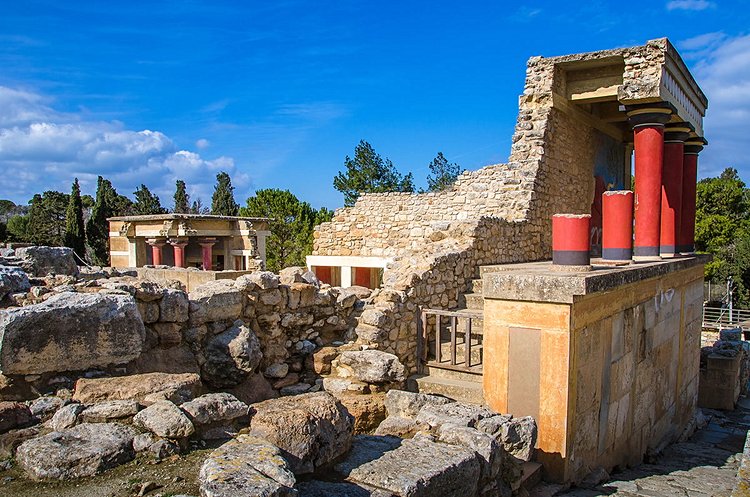 Les vestiges du palais de Cnossos