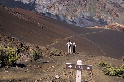 Trek sur le volcan Haleakalā, île de Maui