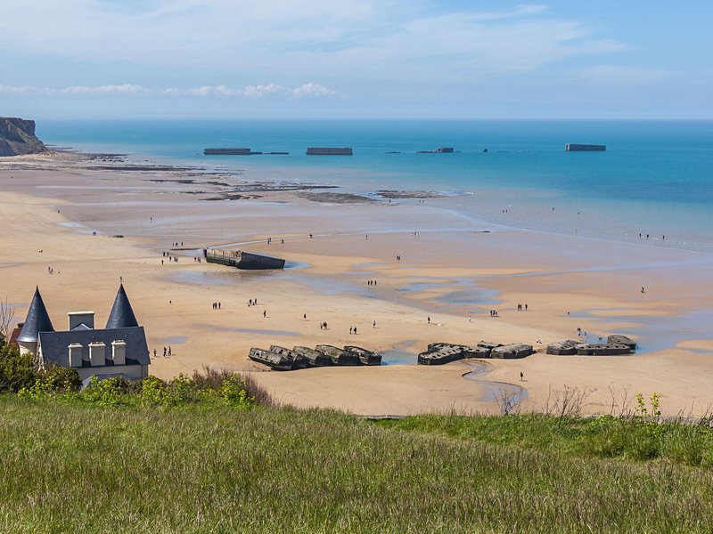La plage d'Arromanches-les-Bains