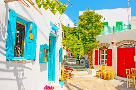 Chora, au centre de l'île