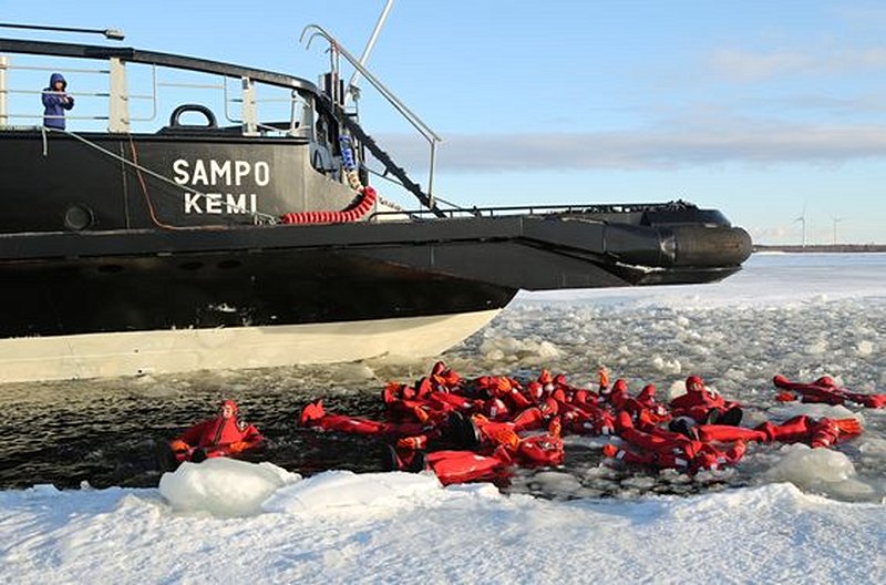 Briser la glace sur le Sampo