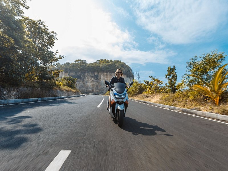 La route de la côte en scooter