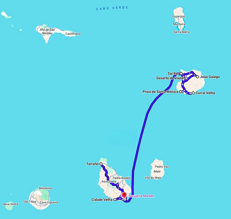 itineraire Cap-vert 6 jours