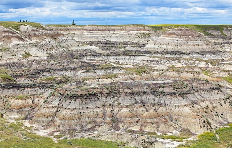 Les sentiers des Badlands dans le Drumheller