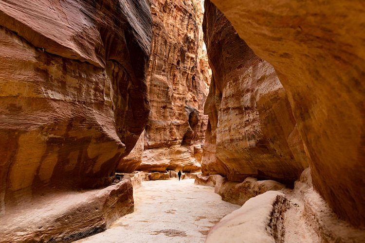 A travers le Siq, ou l'ultime chemin vers la ville de Petra