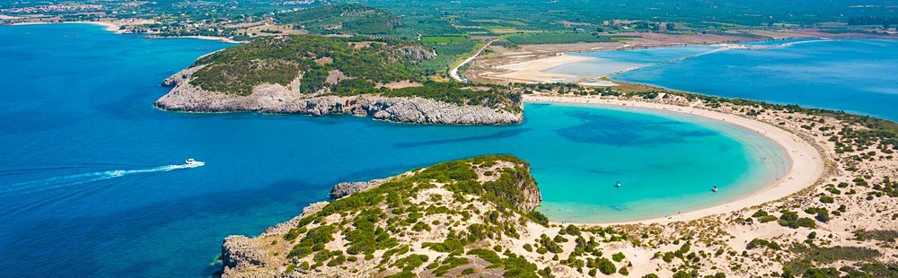 La plage de Voidokilia (Grèce continentale)