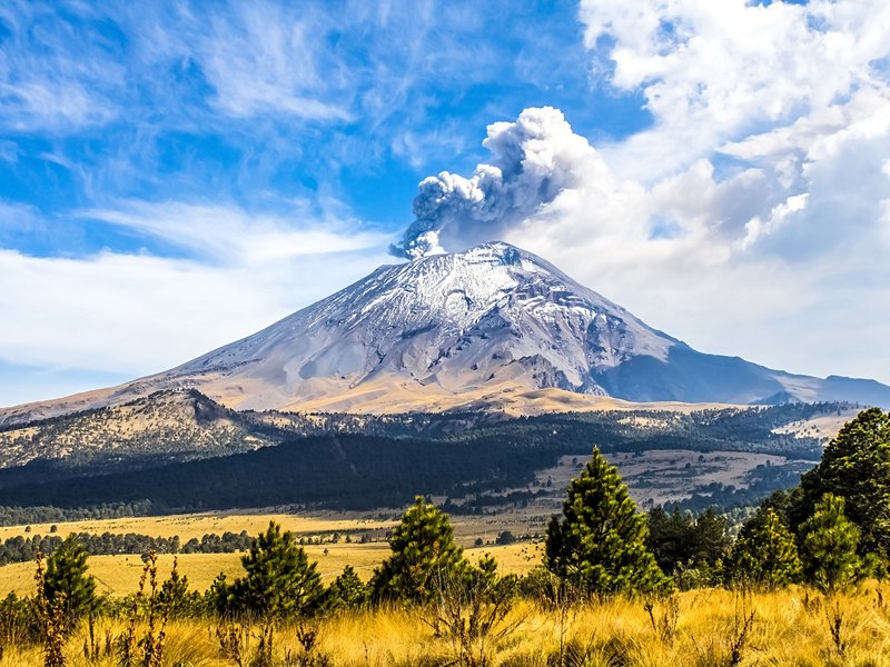 Volcans Popocatépetl et Ixtaccihuatl