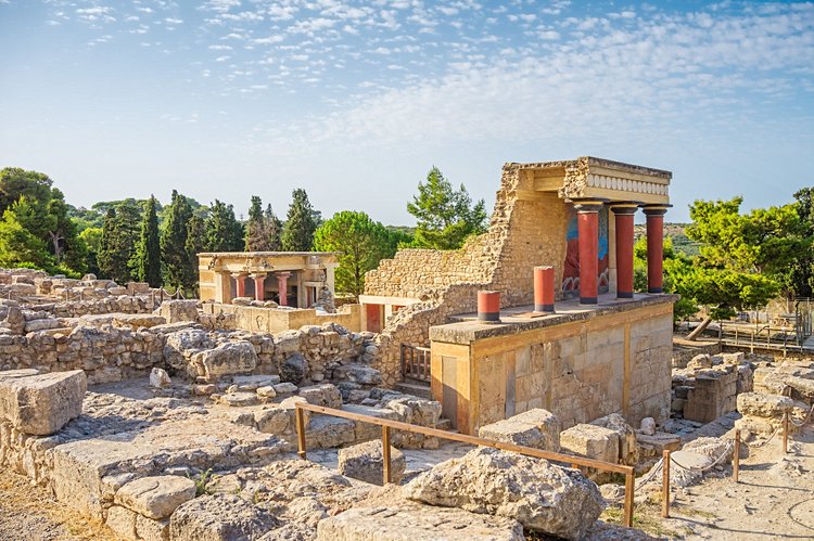 Les vestiges du palais de Cnossos