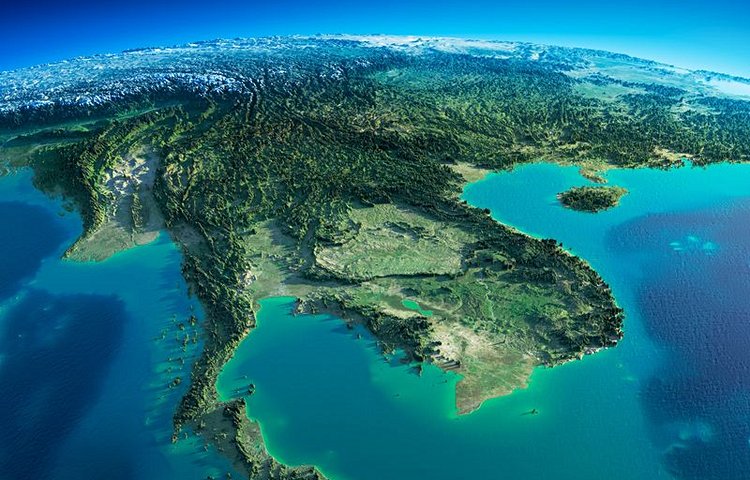 La Thaïlande, vue du ciel
