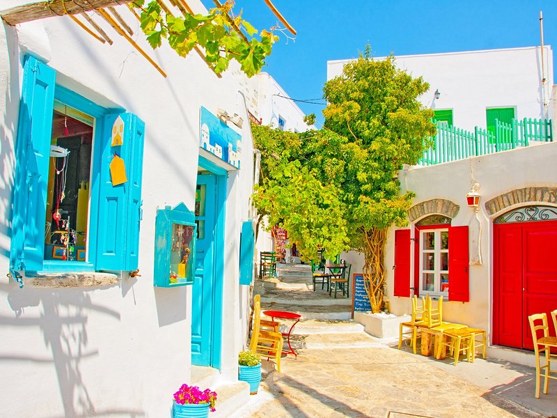 Chora, au centre de l'île
