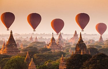 La cité de Bagan vue du ciel