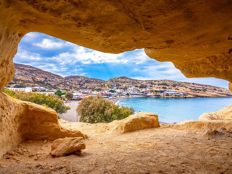 La plage d'Ammourada et celle de Karteros