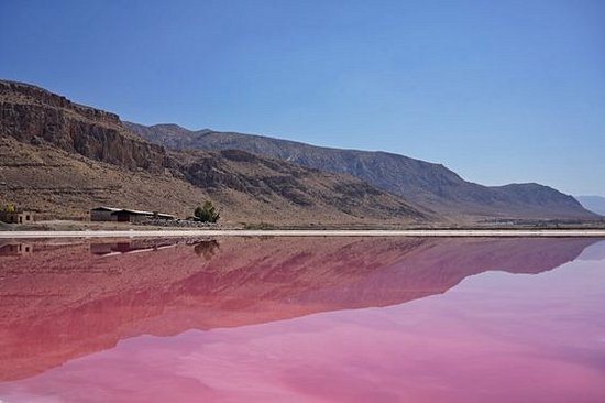 S'émerveiller devant le lac rose de Maharloo