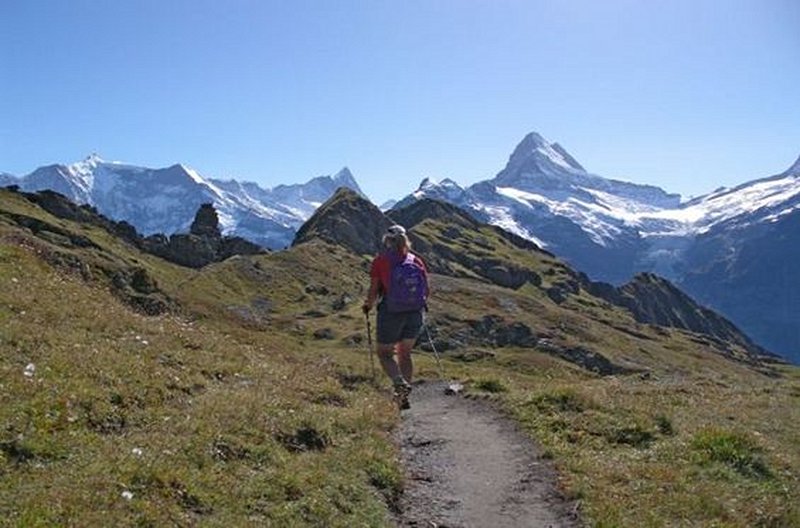 Randonner le long du magnifique chemin du Faulhorn