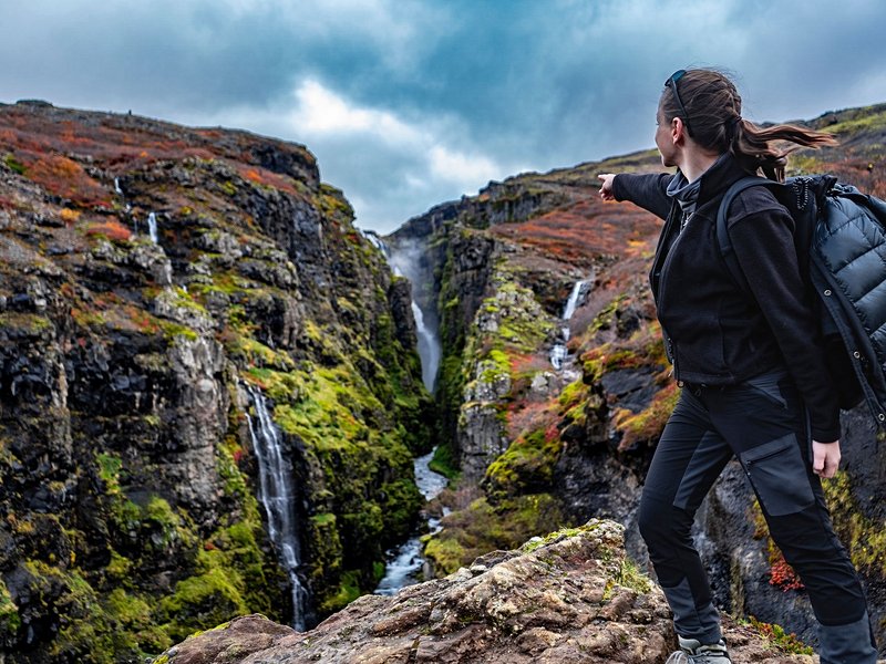 Le sentier de la cascade de Glymur