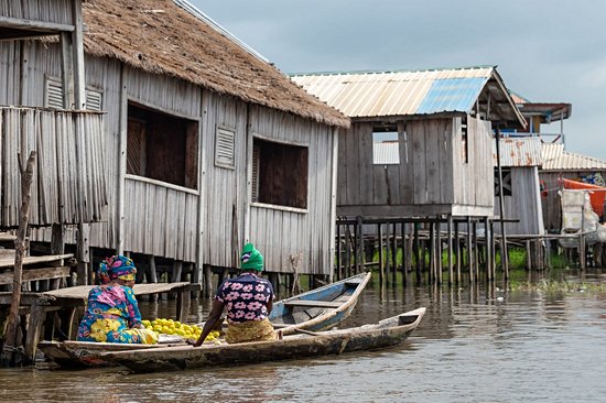 La cité lacustre de Ganvié et le lac Nokoue