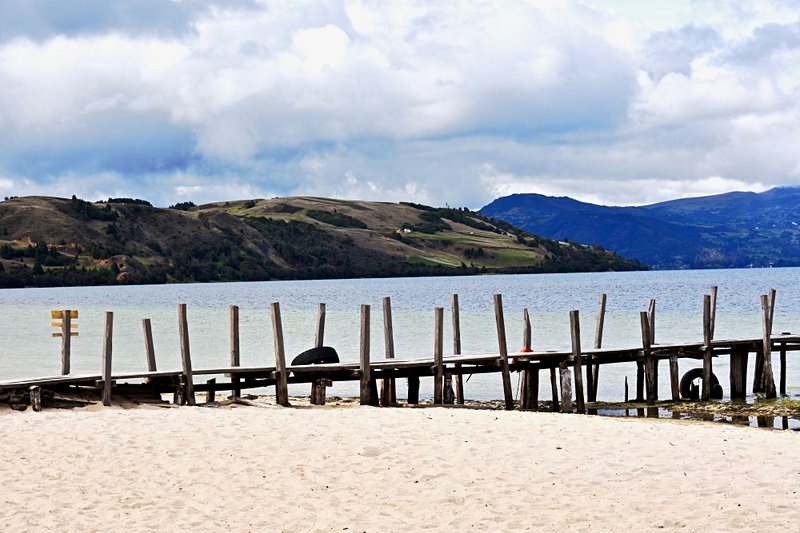 plage Playa blanca au lac de Tota