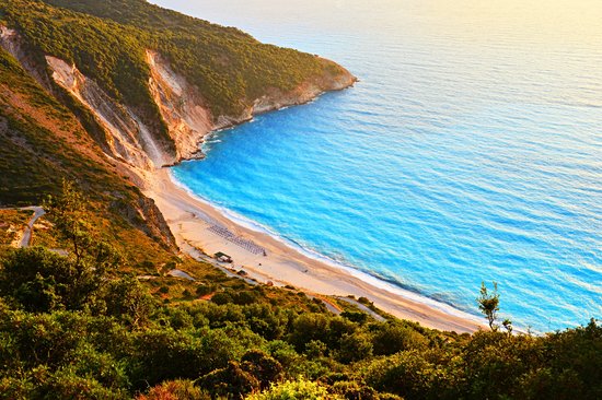 La plage de Myrtos (Céphalonie)