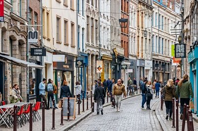 Shopping dans les rues de Lille