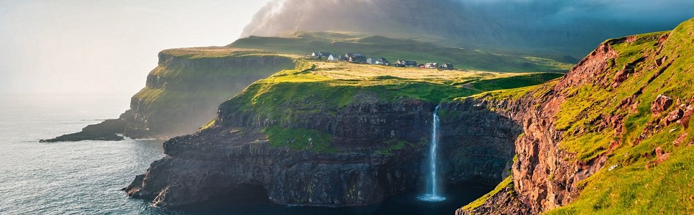 Les chutes d'eau de  Múlafossur
