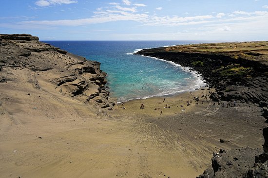 Green sand beach