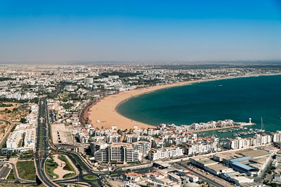 La plage d'Agadir