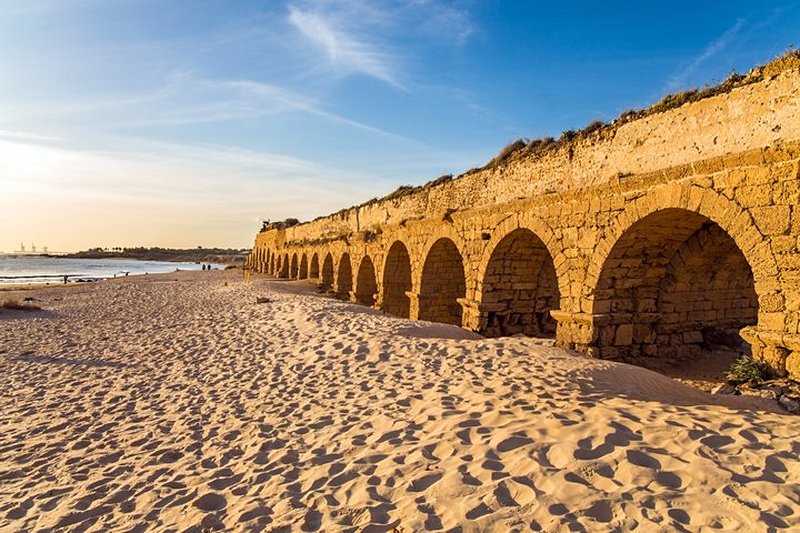 plage Plage de l’Aqueduc, Césarée, Méditerranée 