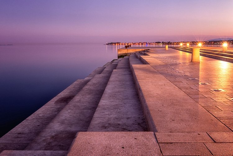 L’orgue marine au coucher du soleil