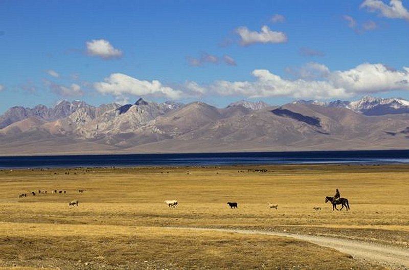 Randonner jusqu'au lac Song Kul
