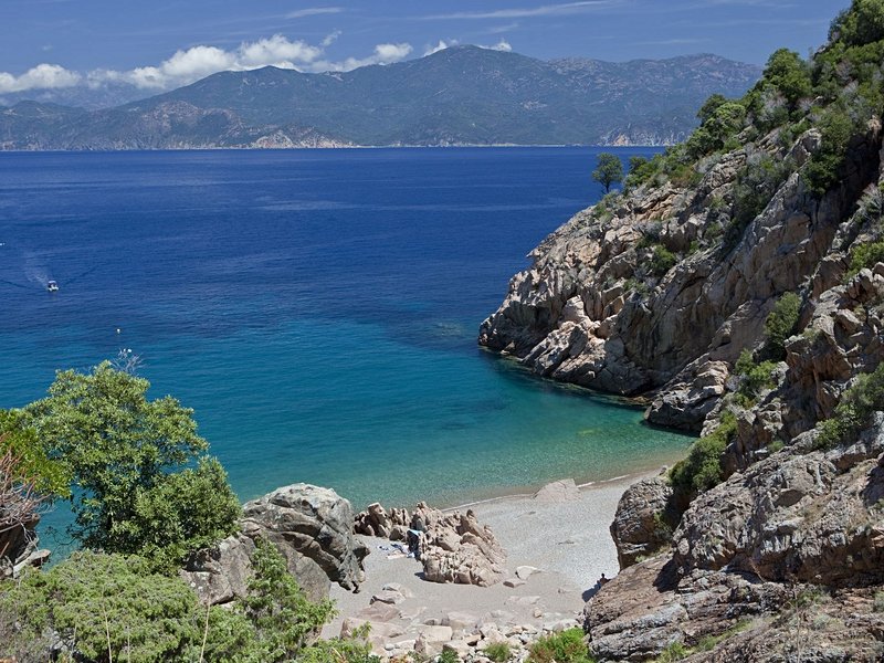 La plage de Ficajola, Calanques de Piana