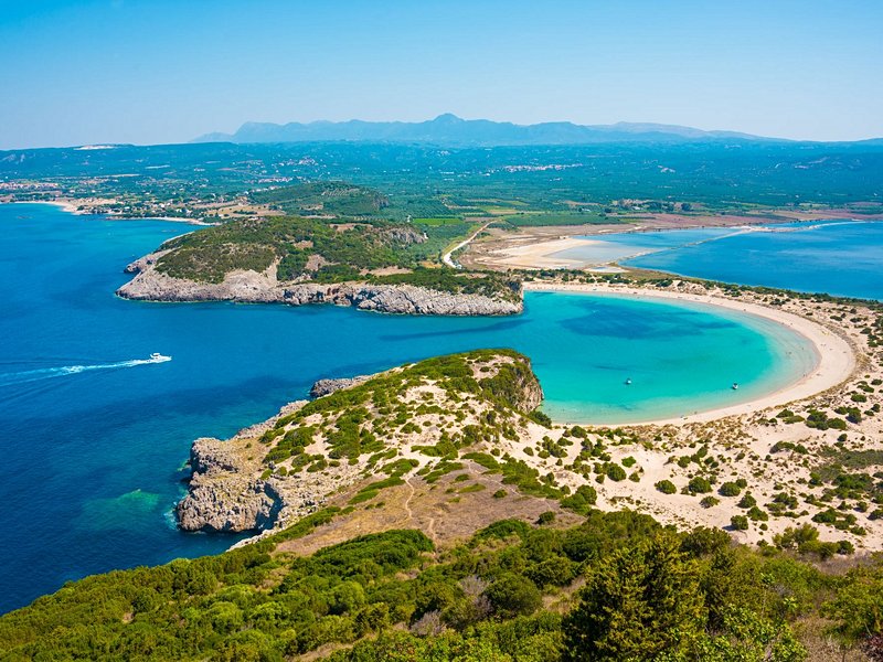 La plage de Voidokilia (Grèce continentale)