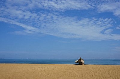Plage de sable près de Lomé