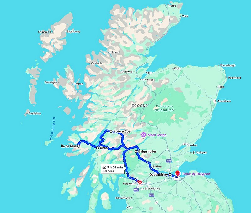 itineraire Ecosse 5 jours