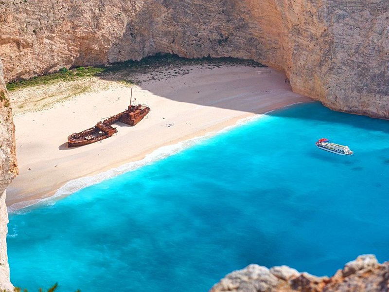La plage de Navagio (Baie du naufrage)