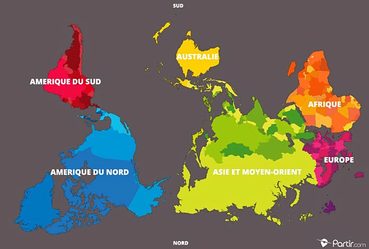 Cartes du monde : découvrez la vraie superficie des pays ! Comparez avec  notre carte interactive.