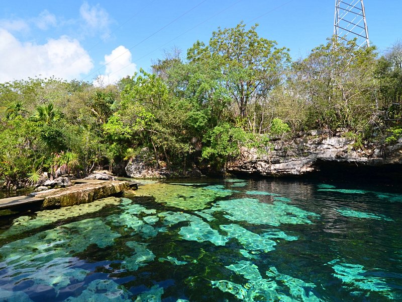Cenote Azul, en direction de Tulum