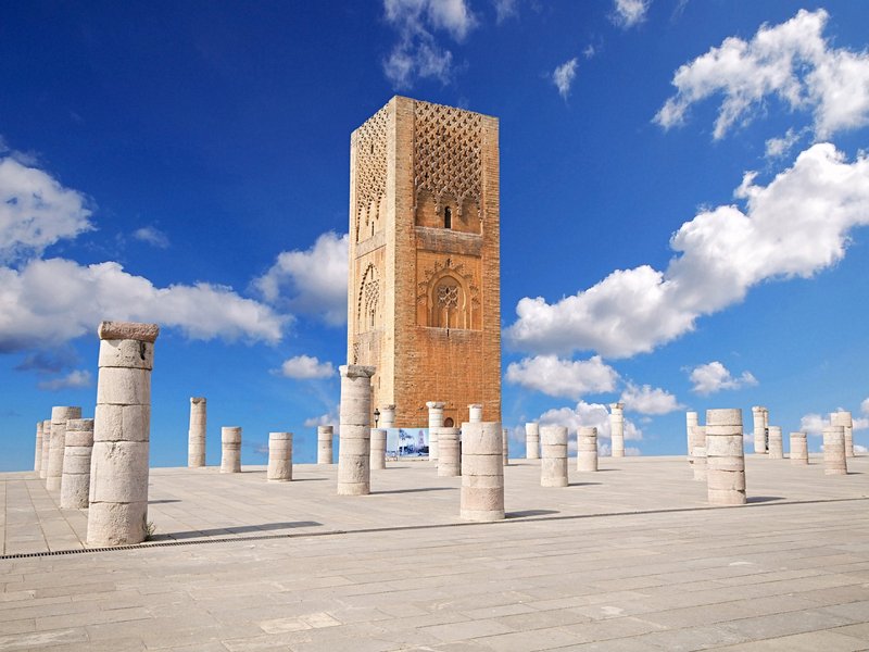 La tour Hassan et le Mausolée de Mohammed V