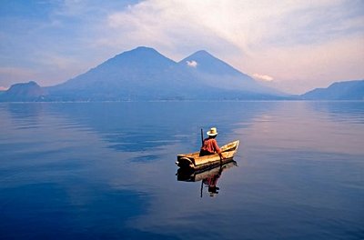 Bateau sur le lac Atitlan