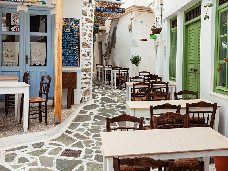 Chora, son vieux quartier et sa forteresse vénitienne