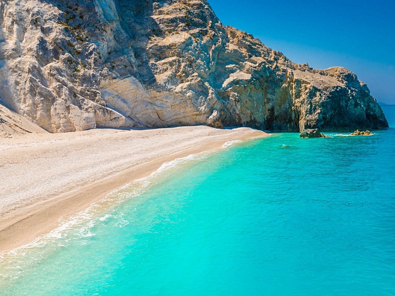 La plage d’Egremni (Leucade)