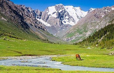 Chaîne de hautes montagnes de Tian Shan 