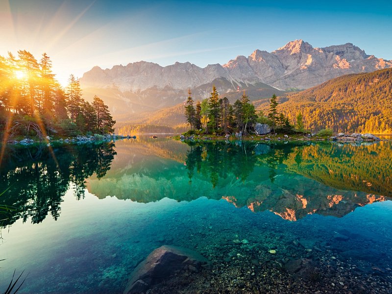 La rando bleu turquoise : l’Eibsee