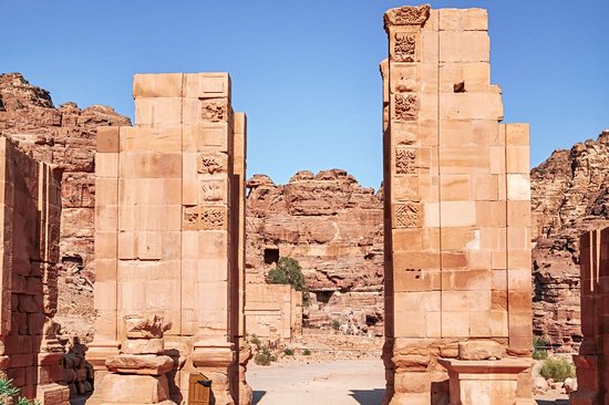 La rue à colonnades originelles Nabatéennes