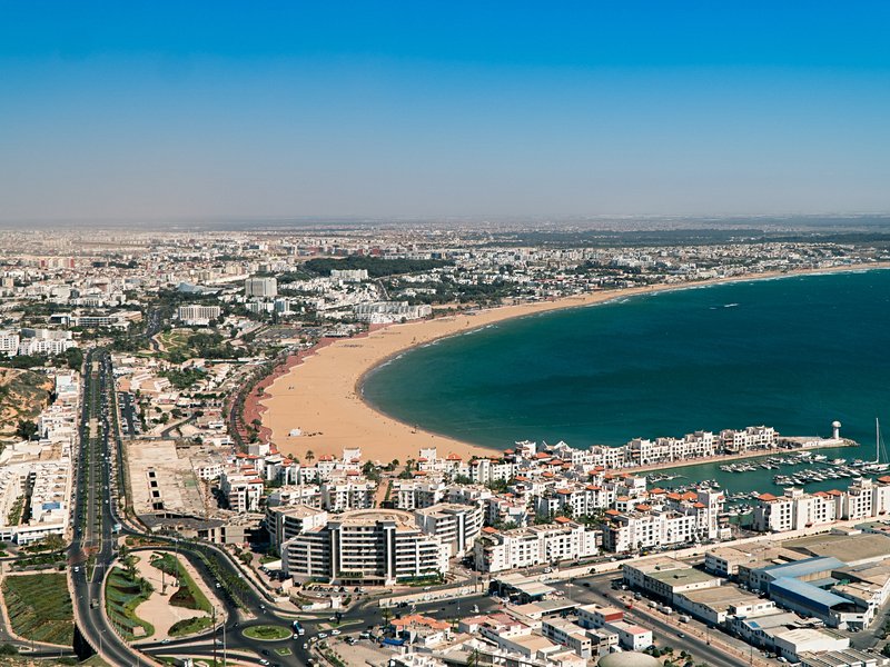 La plage d'Agadir