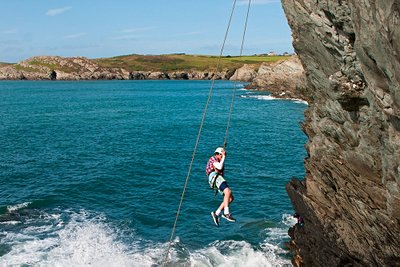 Escalade au bord de l'eau
