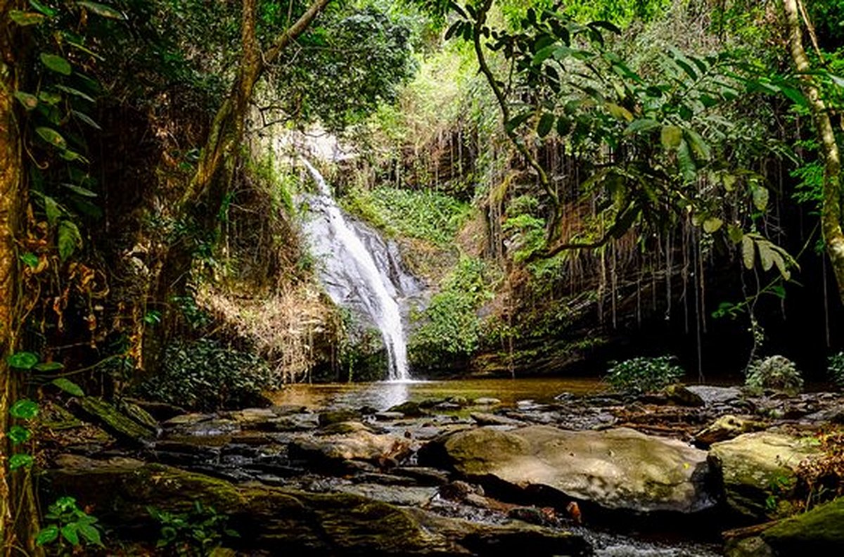 Se baigner dans la cascade de Womé