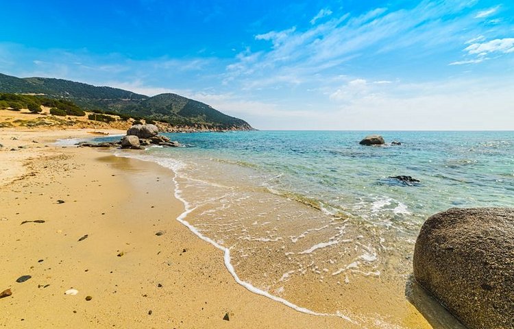 La plage de Porto Sa Ruxi