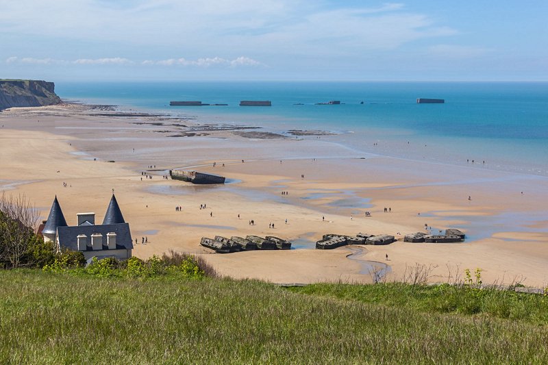 plage La plage d'Arromanches-les-Bains